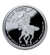 2020 1 oz  $ 1 Sioux Indian War Chief BU