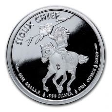 2020 1 oz  $ 1 Sioux Indian War Chief BU