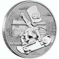 2020 Tuvalu 1 $ Bart Simpson 1 oz