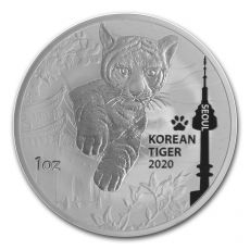 Jižní Korea 1 oz Silver Tiger BU