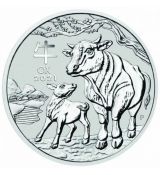 Zvíře - Rok Buvola (býk) 2 Oz Lunar Ox BU (Series III) 2021 Austrálie