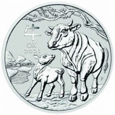 Zvíře - Rok Buvola (býk) 2 Oz Lunar Ox BU (Series III) 2021 Austrálie