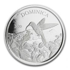 2020 Dominika 1 oz stříbrný kolibřík BU