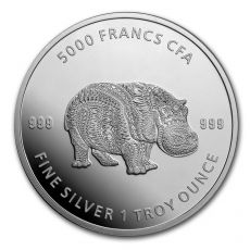 2020 Čadská republika 1 oz Mandala Hippo BU