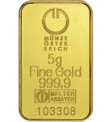 Rakouská mincovna Zlatá cihla 5 gramů