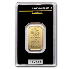 Zlatá cihla Argor-Heraeus 10 g