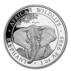 Somálsko 1 Oz stříbrný slon