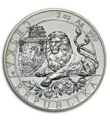 Stříbrná dvouuncová investiční mince Český lev 2019