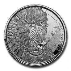 Stříbrná mince 2020 Kamerun 1 oz Silver Mandrill BU