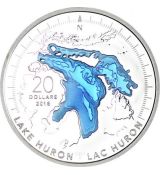 2014 Kanada 1 oz Stříbro  $ 20 Velká jezera - Huronské jezero