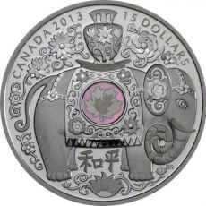 Mince-2013 Kanada 1 oz Stříbro $ 15 Maple of Peace