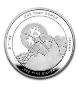 Stříbrná mince  - Bitcoin 1 Oz