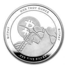 Stříbrná mince  - Bitcoin 1 Oz