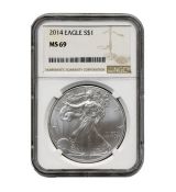 2014 American Silver Eagle MS-69 NGC 1 Oz