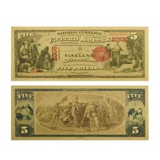 1875  US 5 dolarová pozlacená bankovka