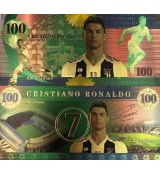 100 Cristiano Ronaldo (suvenírová bankovka 24 k GOLD)