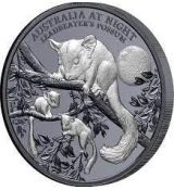 Austrálie v noci: Leadbeaterss Possum Black Proof 1 Oz