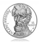 Stříbrná medaile Abraham Lincoln provedení proof (ČM 2011) 42g