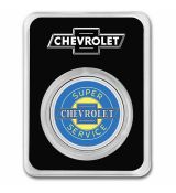 Chevrolet Service Neon Sign 1 Oz kolorované stříbro