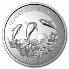 Silver Dolphin (delfín) High Relief 1 oz Proof