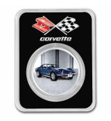 Mince Corvette (1972) Blue Stingray (barevná) TEP 1oz