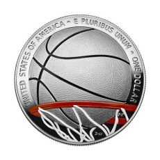 Basketbalová síň slávy 2020 barevný stříbrný dolar