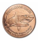 1 oz měděná mince - žralok