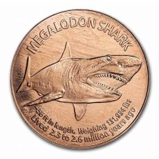 1 oz měděná mince - žralok