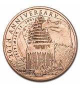 1 oz měděná mince - 11. září, 20. výročí