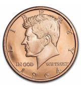1 oz měděná mince - John F. Kennedy