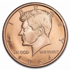 1 oz měděná mince - John F. Kennedy