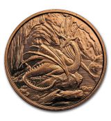 1 oz měděná mince - Severská stvoření: Nidhoggr Dragon