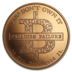 1 oz měděná mince - Bitcoin