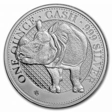 Stříbrná mince 1 £ Nosorožec (Rhino)2022 Svatá Helena 1 oz