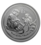 Stříbrná mince Lunární rok opice (monkey) BU (série II) 1 oz 2016