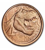 Mince - 1  oz Měděná - Tyrannosaurus Rex