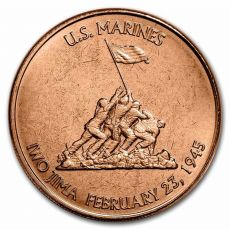 Mince - 1  oz Měděná - US Marines: Iwo Jima
