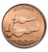 Mince - 1  oz Měděná - US Air Force: F-22 Raptor