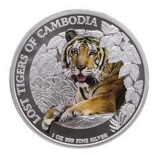 Mince Ztracení tygři z Kambodže Coloured 2023 1 oz