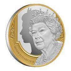 Stříbrná mince + selektivní zlacení Queen Elizabeth II ( In Memoriam) 1 oz 1 USD 2022 Niue