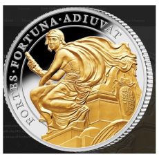 Stříbrná mince se selektivním zlatým plátem Queens Virtues Courage 1oz 2022