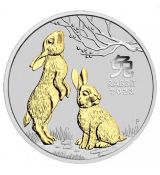 Stříbrná mince Rok Králíka 1 Oz 1 $  Australie 2023