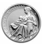 Stříbrná mince Queen's Virtues Charity 1 Oz £1 2022 Helena Proof