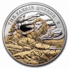 Stříbrná mince Faerie Queene lion (pozlaceno) Proof 2 Oz 2 £ 2023 Helena