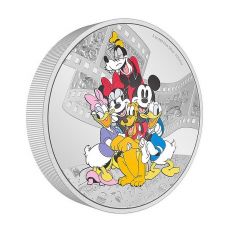 Stříbrná mince Mickey Mouse a přátelé 3 Oz 10 NZ$ 2023 Niue Proof coloured