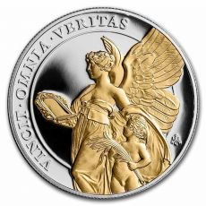 Stříbrná mince Truth (Pravda) se zlatým platem 1 Oz 1 libra 2021 Svatá Helena