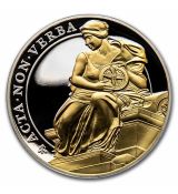 Stříbrná mince Constancy (stálost) 1 Oz se zlatým platem 2022 Svatá Helena