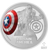 Stříbrná mince Marvel Captain America 1 Oz 2023 Niue Colorized