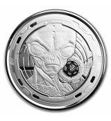 Stříbrná mince 5 Cedis Space Alien (UFO) 1 Oz 2022 Ghanská republika