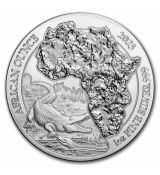 Stříbrná mince nilský krokodýl 1 Oz 50 franků 2023 Rwanda BU
